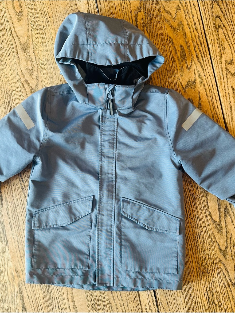 H&M Kids Hooded Rain Jacket in Slate Blue